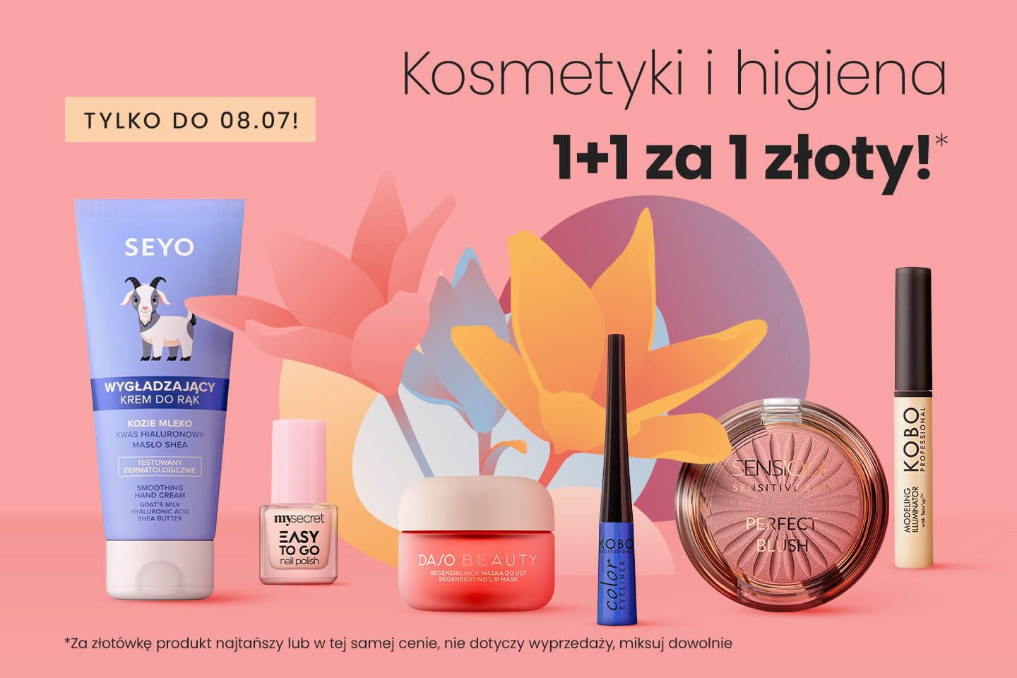 Kosmetyki i higiena 1+1 za 1 zł