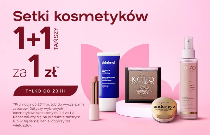 Setki kosmetyków 1+1 za 1 zł