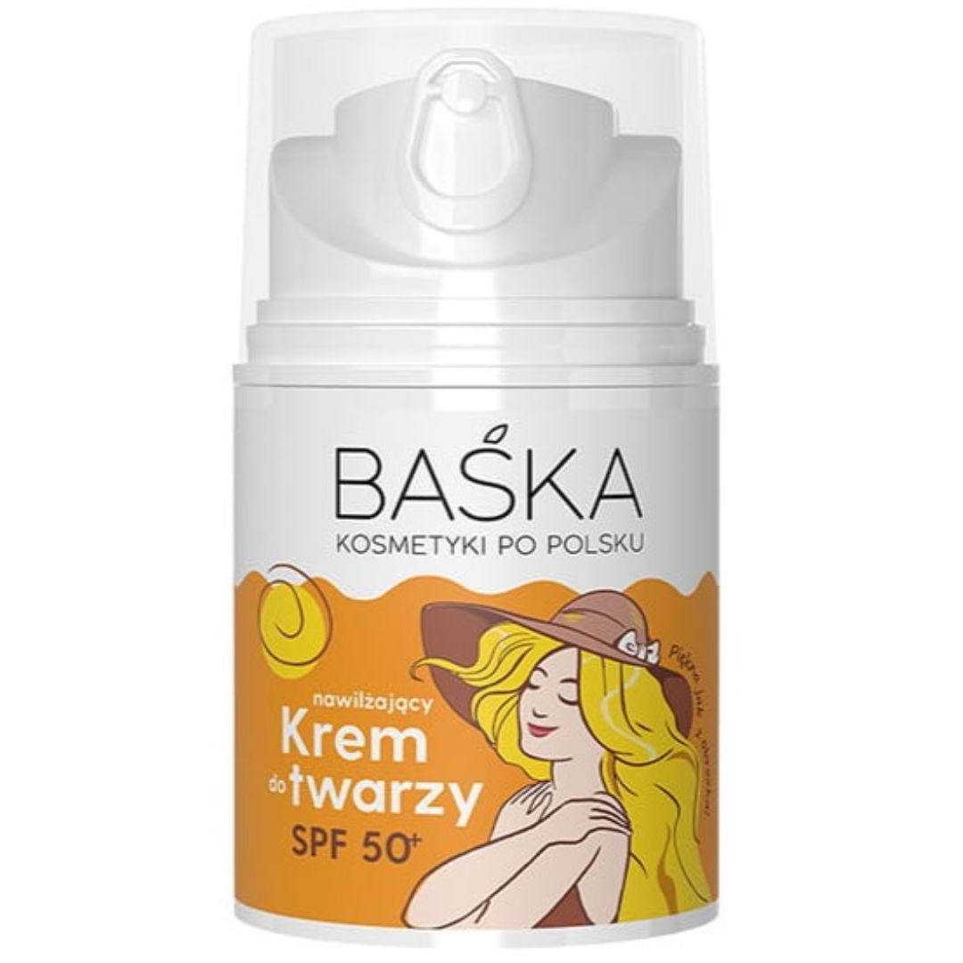 BAŚKA krem do twarzy nawilżający SPF 50, 50 ml