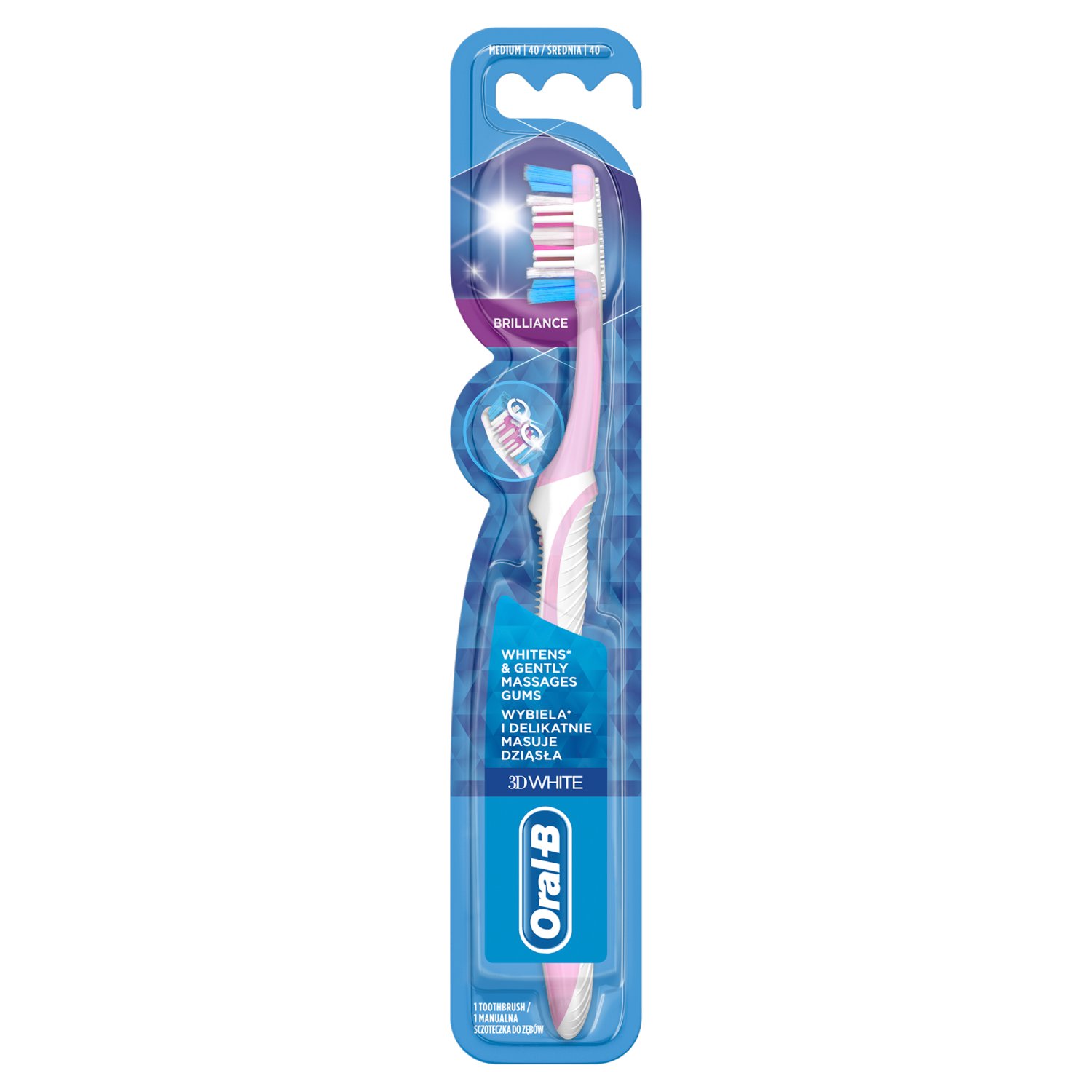 ORAL-B SZCZOT.3D WHITE BRILLIANCE 40MED. main product photo