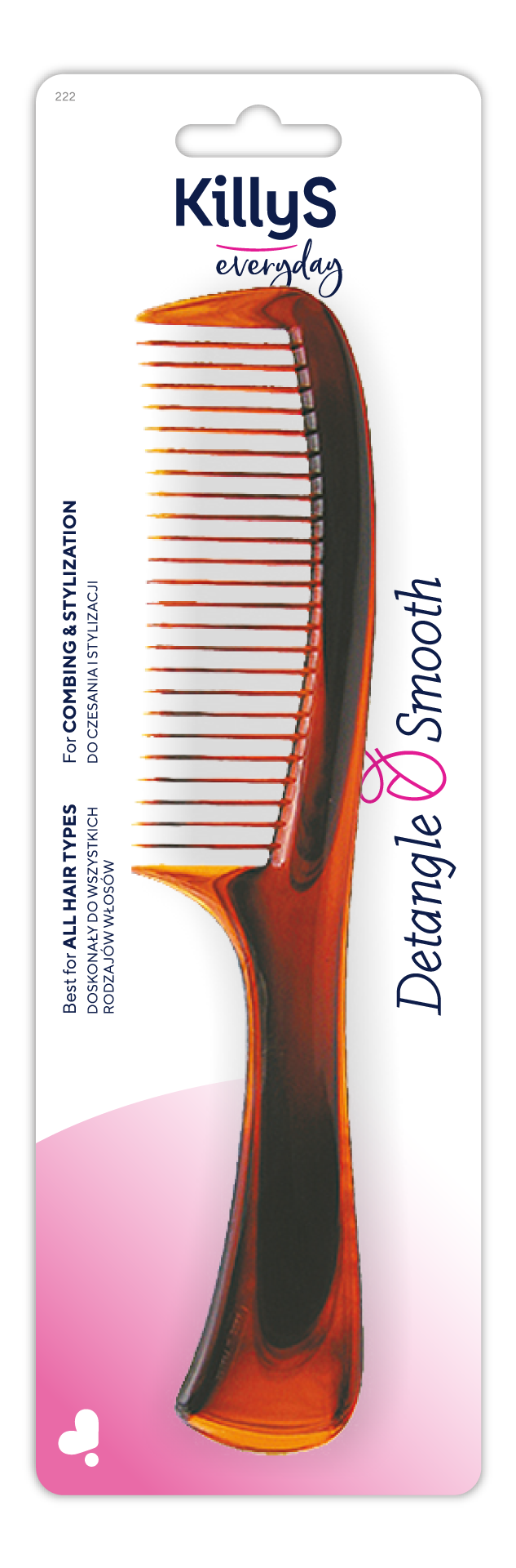 Killys Grzebień z rączką Killys Bursztynowy 
