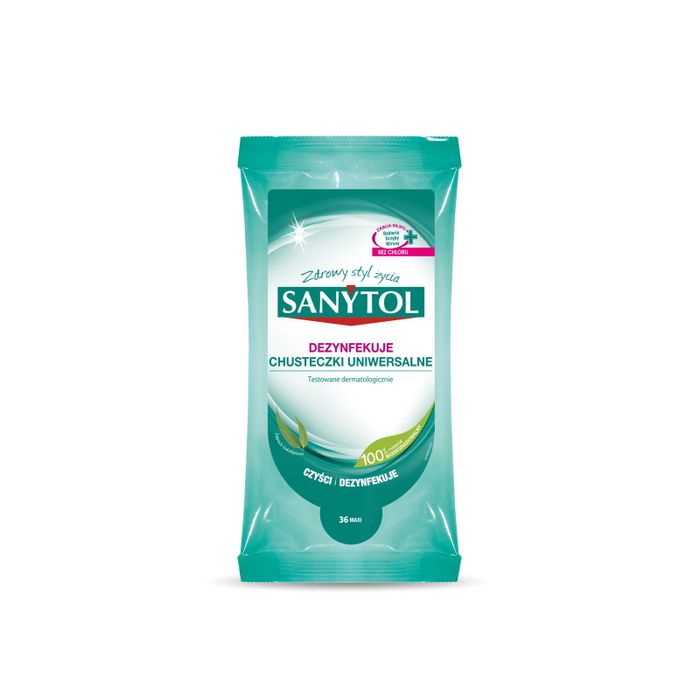 SANYTOL CHUSTECZKI DEZYNFEKUJĄCE UNIWERSLANE 72 REG/36 MAX main product photo