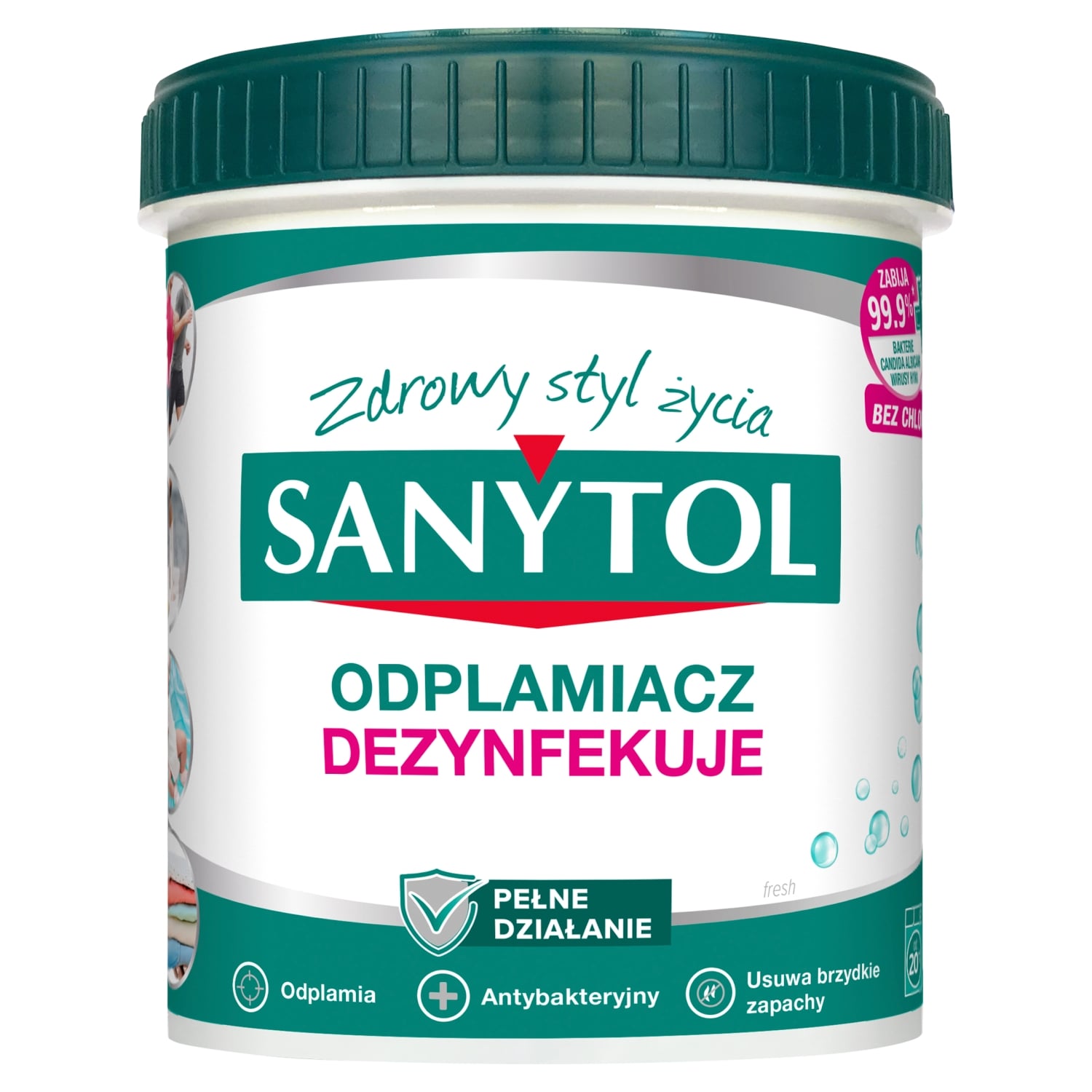 Sanytol Odplamiacz dezynfekujący białe i kolorowe tkaniny 450 g