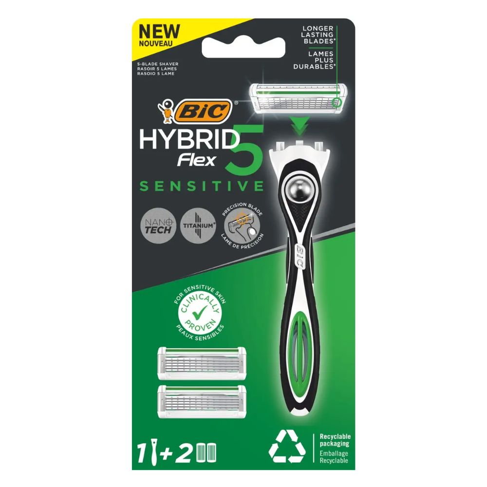 Bic Flex Hybrid 5 Sensitive Maszynka do golenia + 2 ostrza wkłady