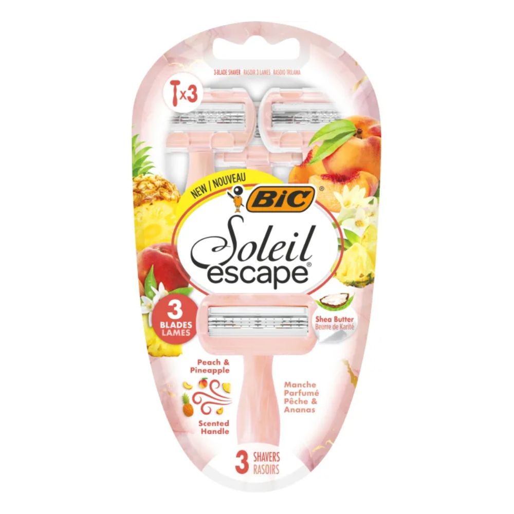BIC Soleil Escape Peach & Pineapple Maszynki do golenia 3 szt