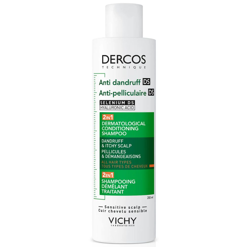 VICHY Dercos Anti-Dandruff Shampoo 2w1 szampon przeciwłupieżowy z odżywką do włosów 200ml