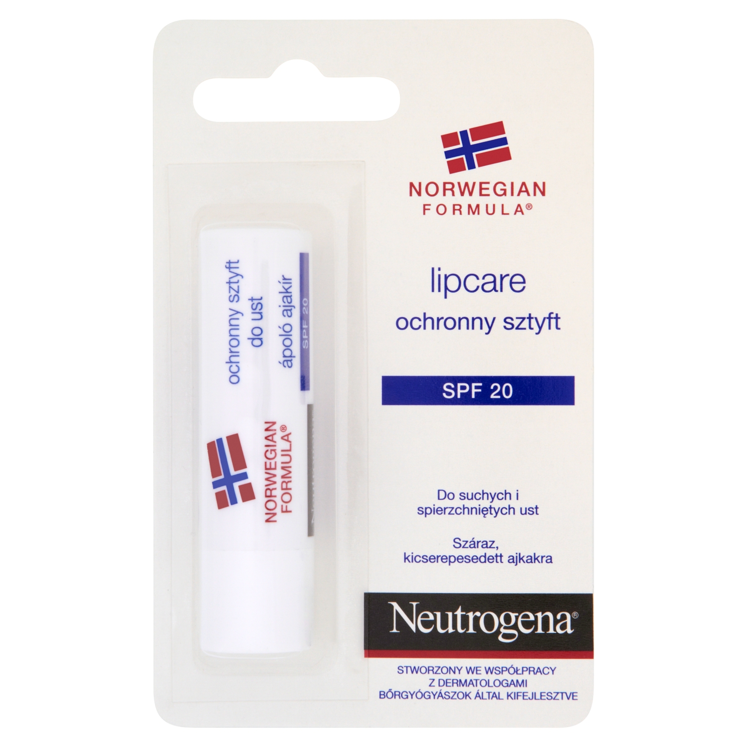 NEUTROGENA Formuła Norweska Ochronny sztyft do ust SPF 20 4,8 g