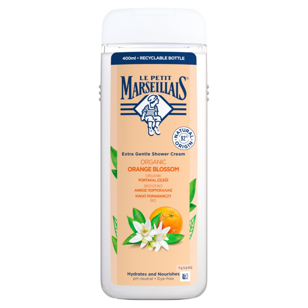 Le Petit Marseillais Kremowy żel pod prysznic kwiat pomarańczy bio 400 ml main product photo