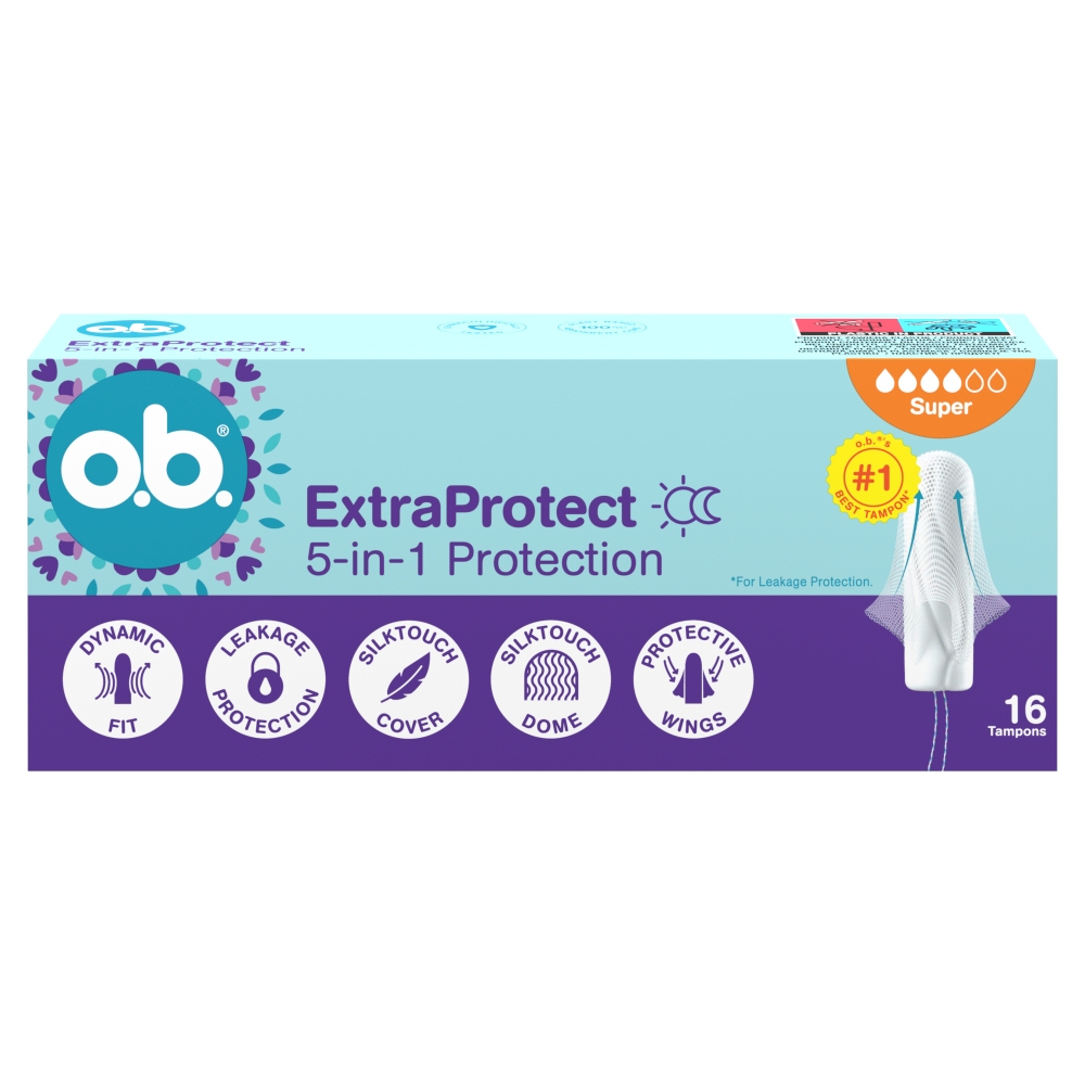 O.B. Extra Protect Super tampony 16 sztuk