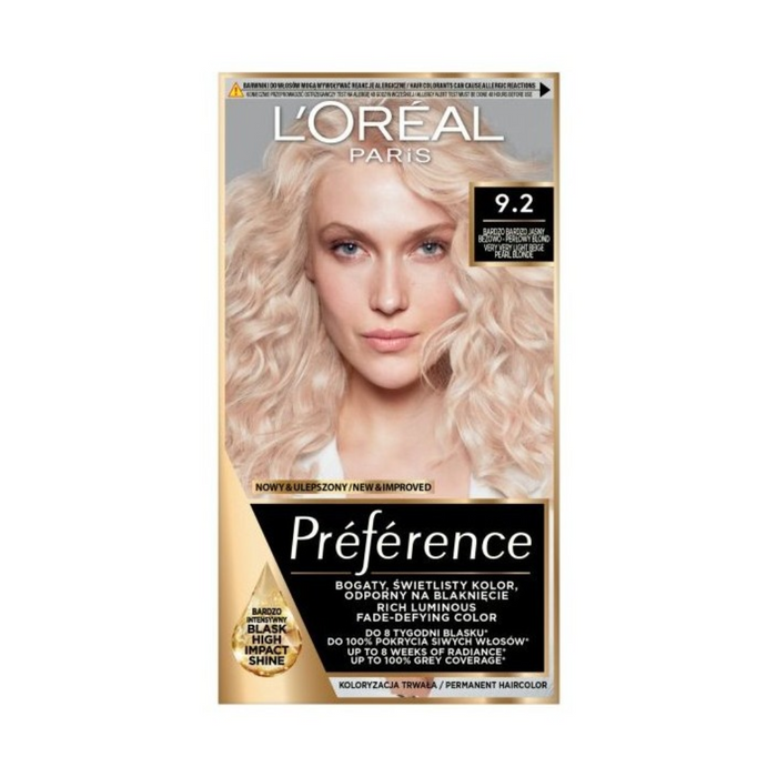 L'Oréal Paris Préférence Farba do włosów bardzo jasny beżowo-perłowy blond 92 main product photo