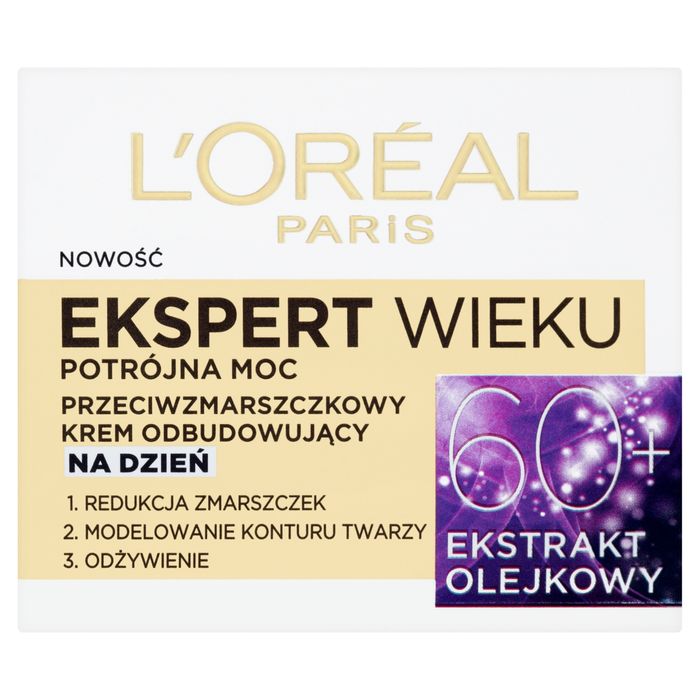 L'Oreal Paris Ekspert Wieku 60+ Przeciwzmarszczkowy krem odbudowujący na dzień 50 ml main product photo