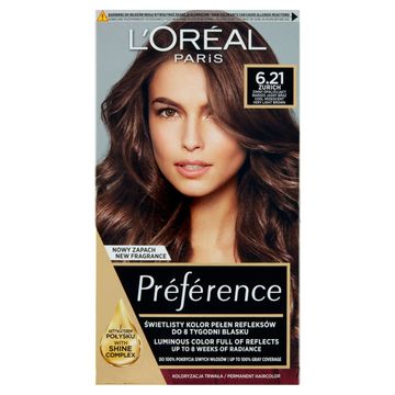 L'Oréal Paris Préférence Farba do włosów zimny opalizujący bardzo jasny brąz 6.21 Zurich