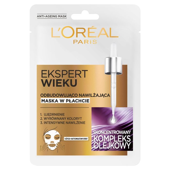 L'Oréal Paris Ekspert Wieku Odbudowująco nawilżająca maska w płachcie 30 g main product photo