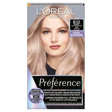 L'Oréal Paris Préférence Farba do włosów jasny popielaty beżowy blond 8.12 Alaska