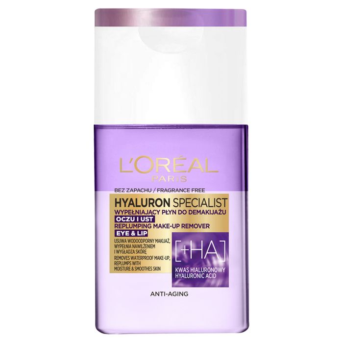 L'Oreal Paris Hyaluron Specialist Wypełniający płyn do demakijażu oczu i ust 125 ml main product photo