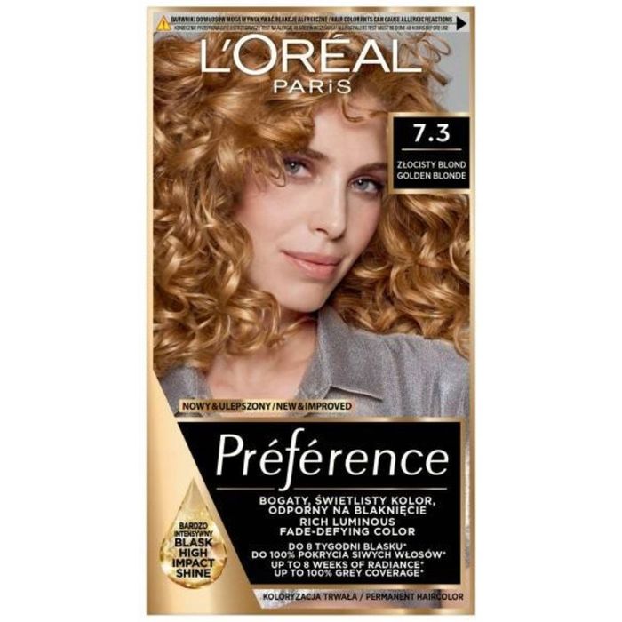 L'Oreal Preference 7.3 Złocisty Blond farba do włosów 1 szt. main product photo