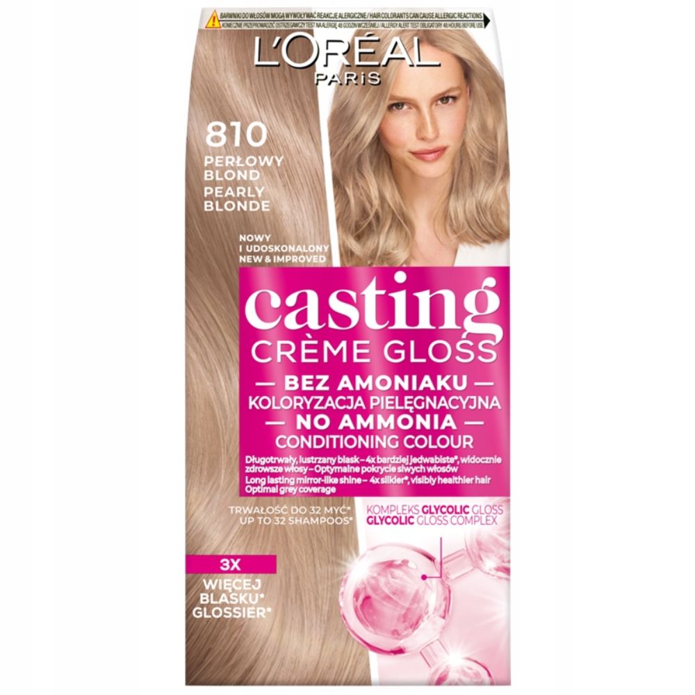 L'oreal Casting Creme Gloss 810 Perłowy Blond farba do włosów