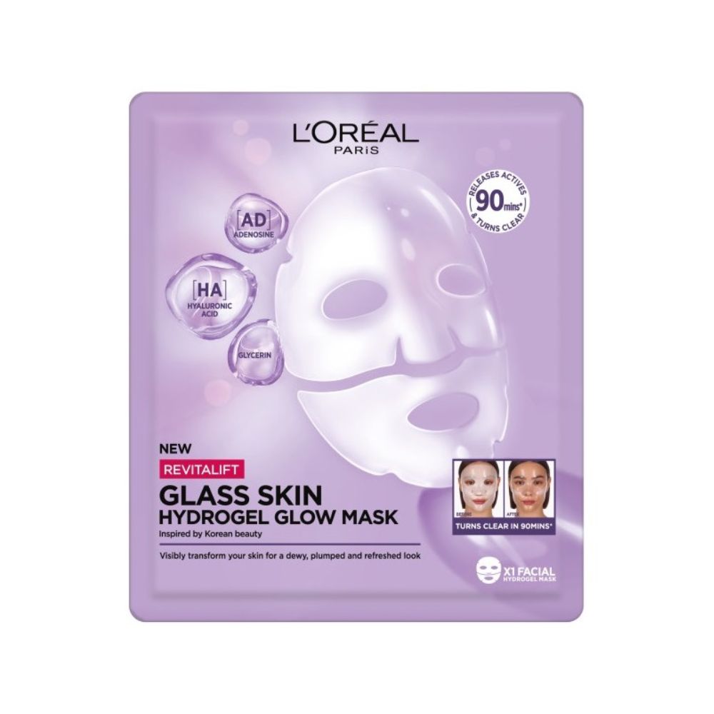 L'Oreal Paris Revitalift Filler Glass Skin Rozświetlająco-nawilżająca maska hydrożelowa 25g