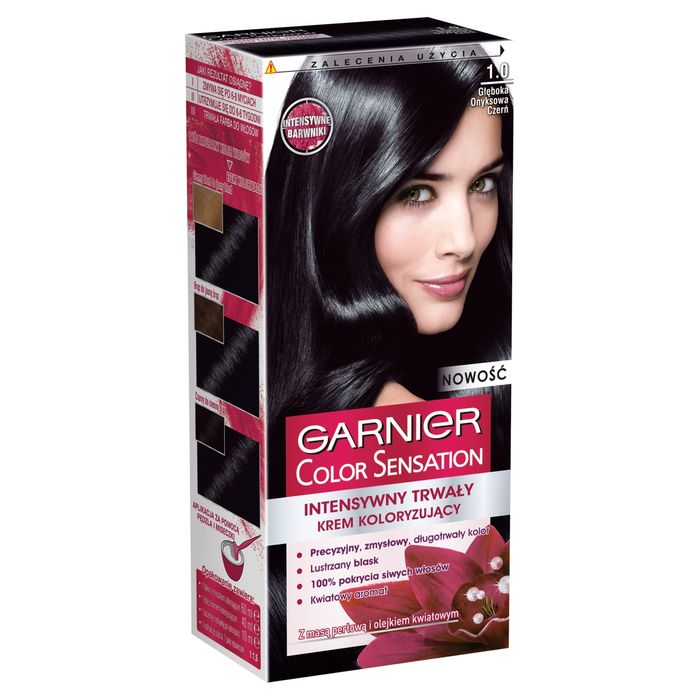 Garnier Color Sensation Farba do włosów 1.0 Głęboka onyksowa czerń main product photo