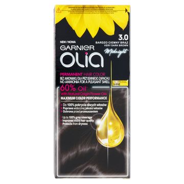 Garnier Olia Farba do włosów bardzo ciemny brąz 3.0