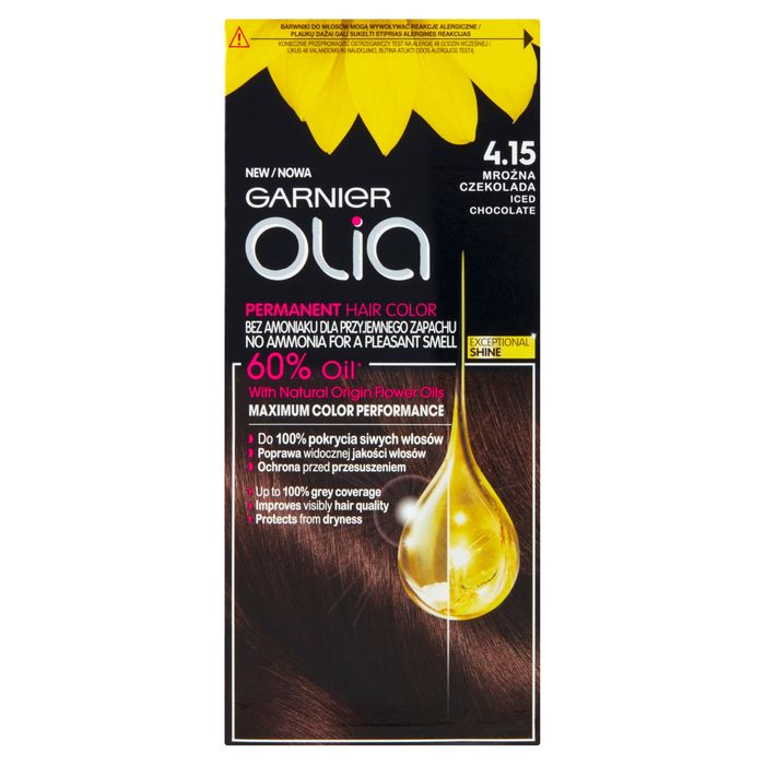 Garnier Olia Farba do włosów mroźna czekolada 4.15 main product photo