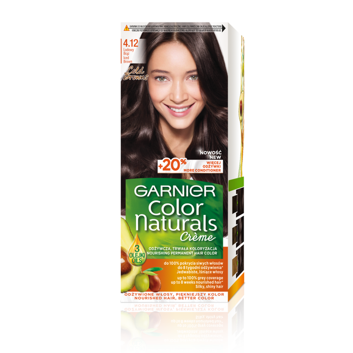 GARNIER COLOR NATURALS COLD BROWN 4.12 main product photo