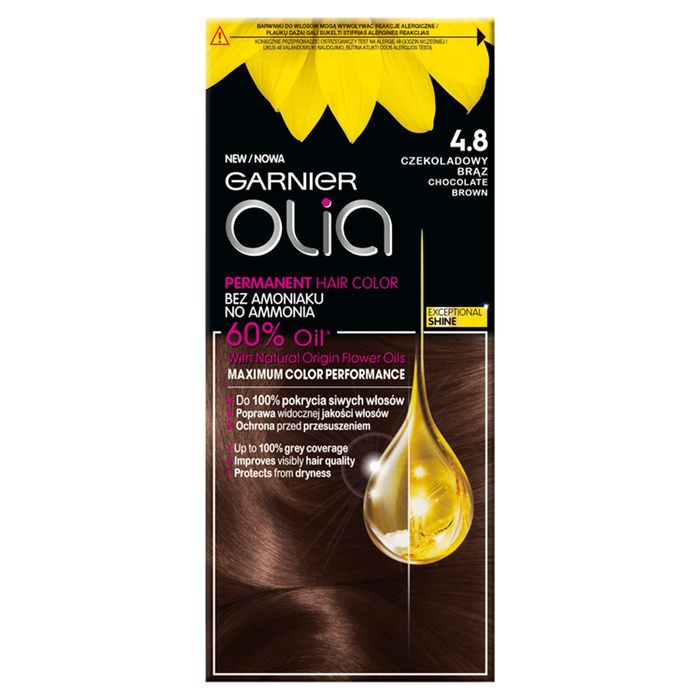 Garnier Olia Farba do włosów czekoladowy brąz 4.8 main product photo
