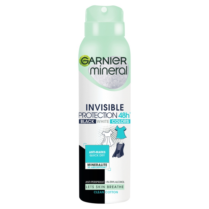 Garnier Mineral Invisible Clean Cotton Antyperspirant 150 ml main product photo