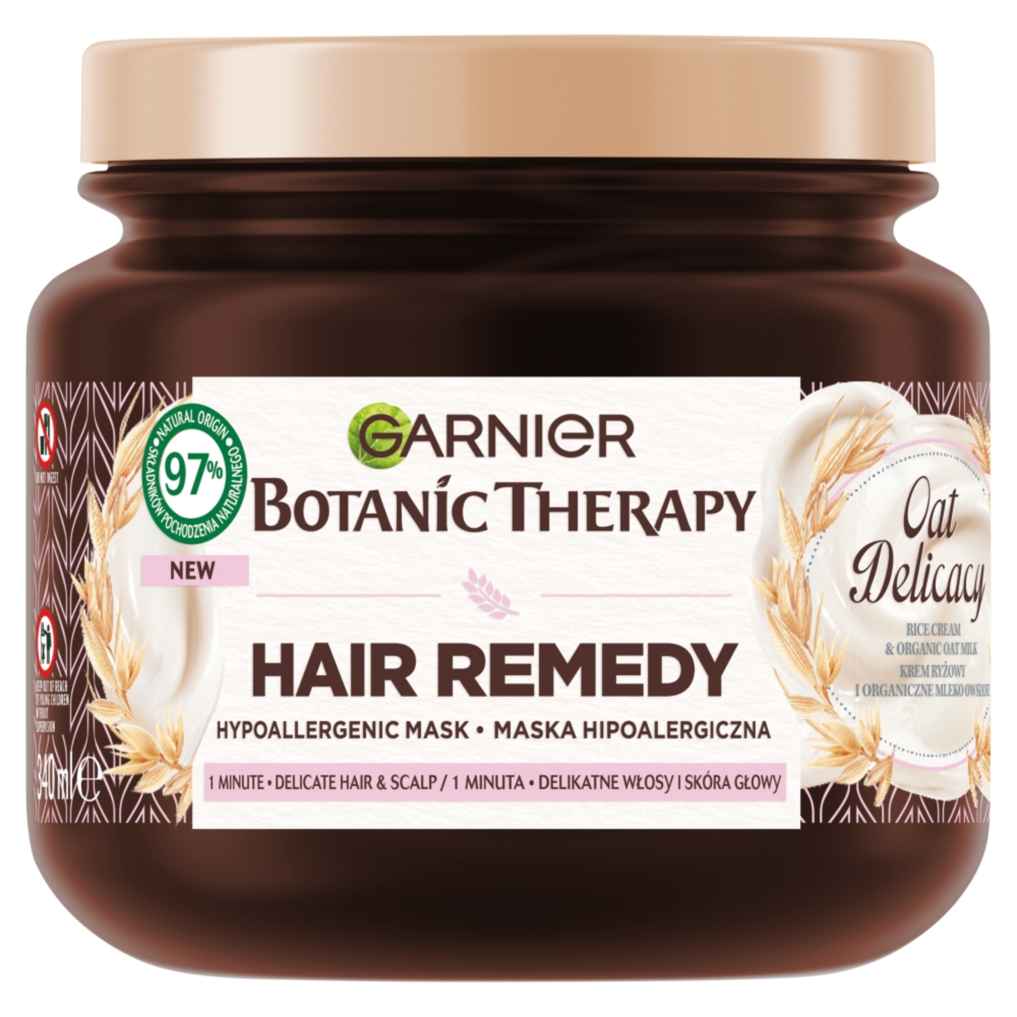 GARNIER HAIR REMEDY OAT DELICACY maska do włosów 340 ml