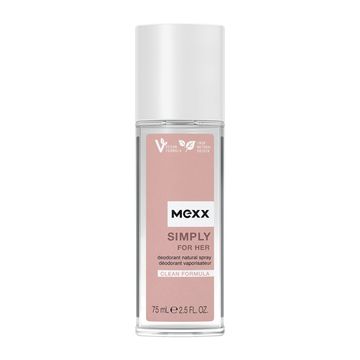 Mexx Simply – wegański dezodorant dla kobiet w sprayu, 75 ml