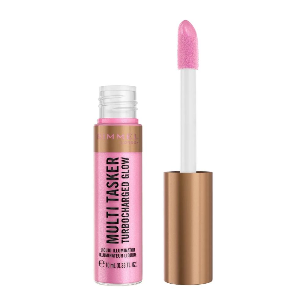 Rimmel Multi Tasker Turbocharged Glow rozświetlający róż w płynie 001 Not a Basic B 10 ml