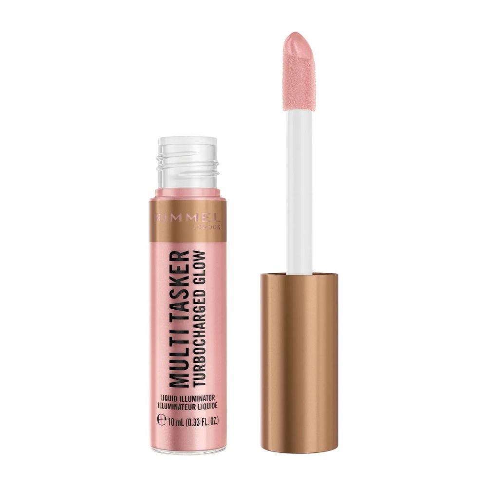 Rimmel Multi Tasker Turbocharged Glow rozświetlacz w płynie 005 Iconic As Usual 10 ml