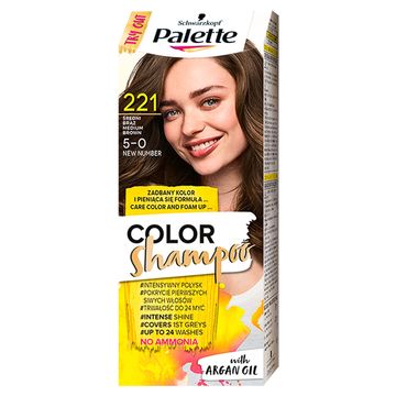 Palette Color Shampoo Szampon koloryzujący do włosów 221 (5-0) średni brąz 