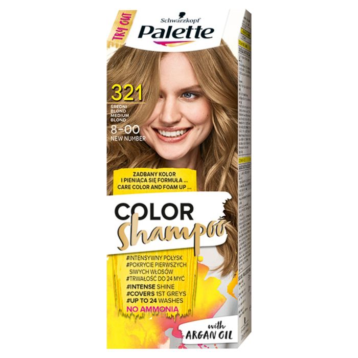 Palette Color Shampoo Szampon koloryzujący do włosów 321 (8-00) średni blond main product photo