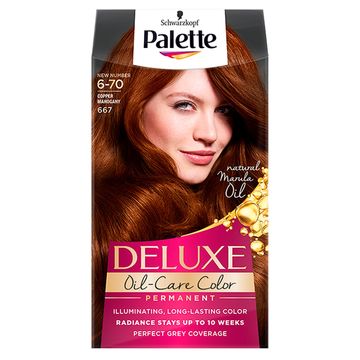 Palette Deluxe Oil-Care Color Farba do włosów 667 (6-70) miedziany mahoń