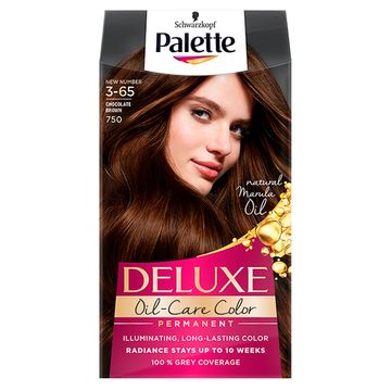 Palette Deluxe Oil-Care Color Farba do włosów 750 (3-65) czekoladowy brąz