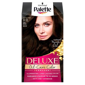 Palette Deluxe Oil-Care Color Farba do włosów 800 (3-0) ciemny brąz