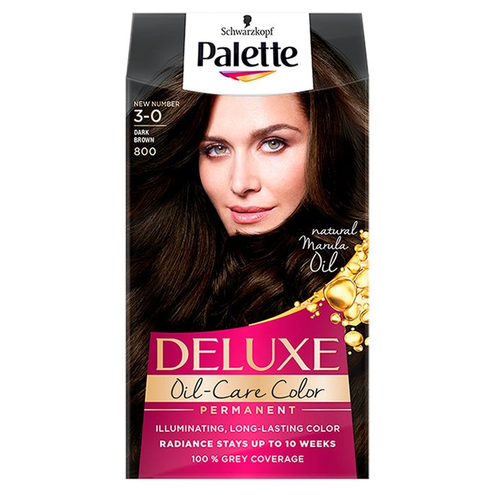 Palette Deluxe Oil-Care Color Farba do włosów 800 (3-0) ciemny brąz main product photo