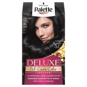 Palette Deluxe Oil-Care Color Farba do włosów 909 (1-1) granatowa czerń