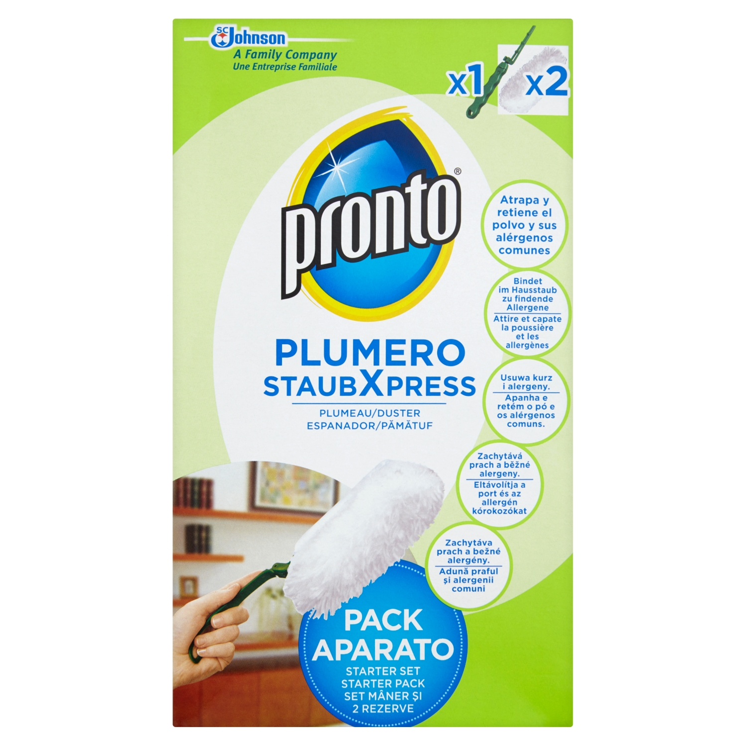 Pronto Duster Starter Pack Rączka i wymienne końcówki czyszczące 2 sztuki main product photo