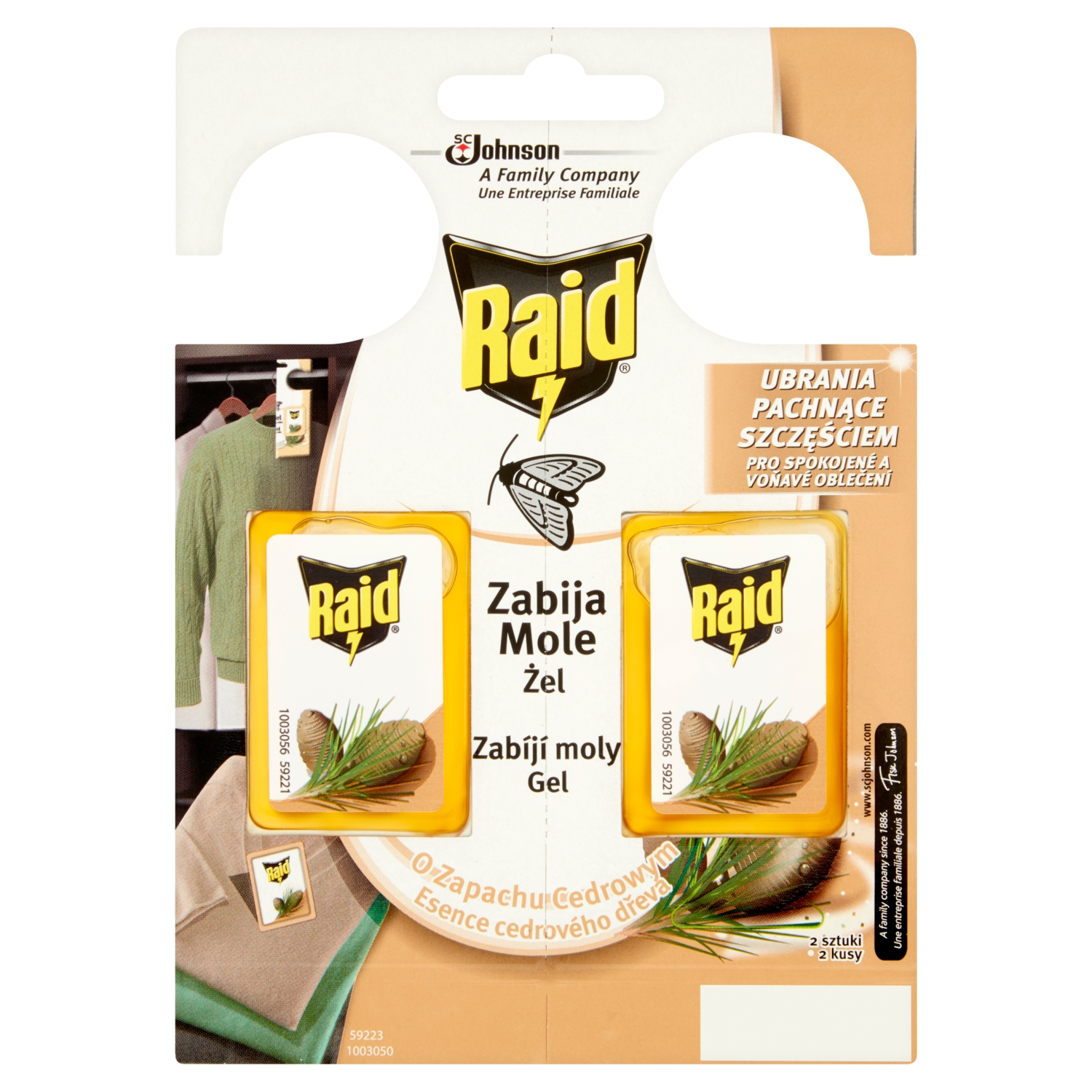 RAID ZAWIESZKA PRZECIW MOLOM CEDROWA 2 SZT.