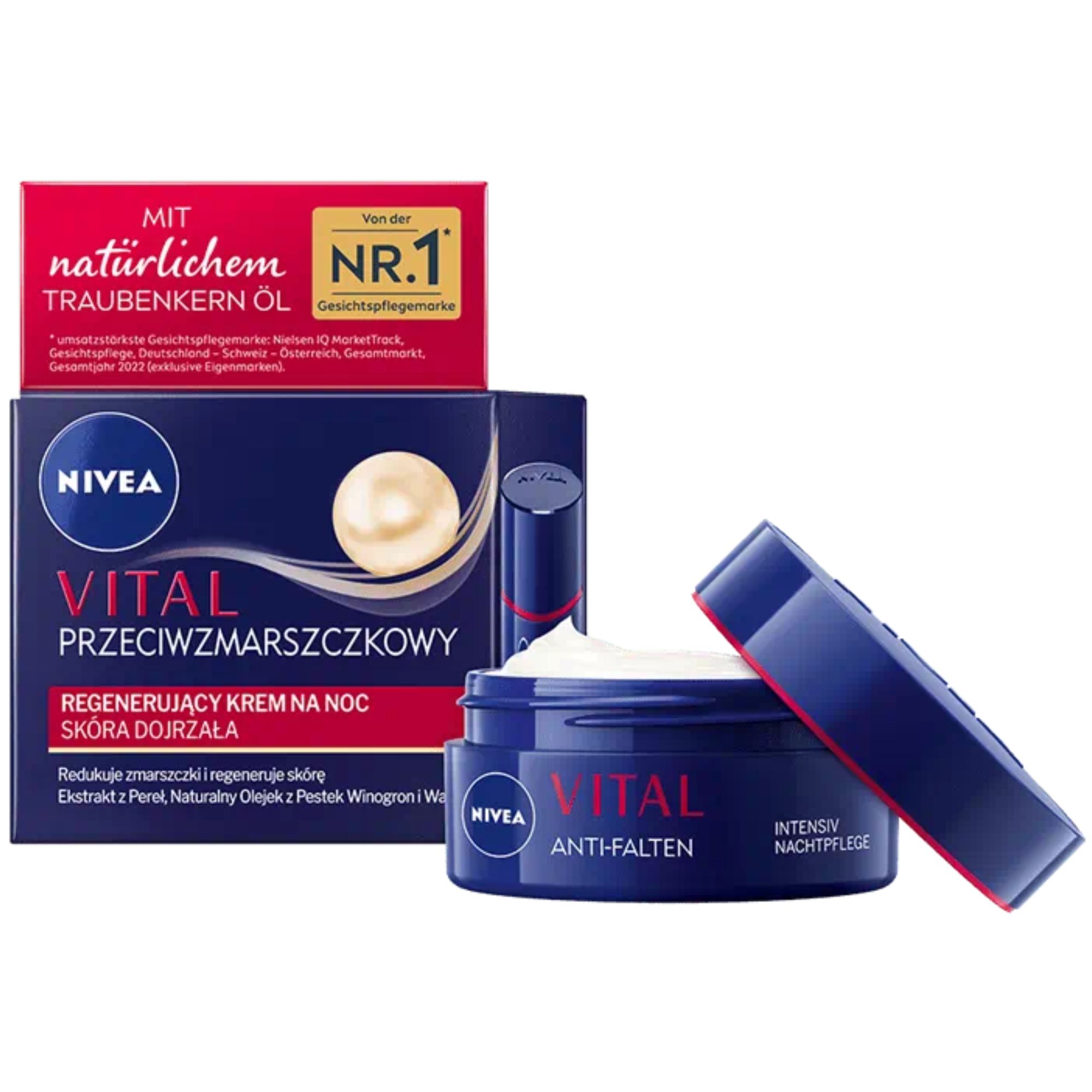 NIVEA Vital przeciwzmarszczkowy regenerujący krem na noc 50 ml
