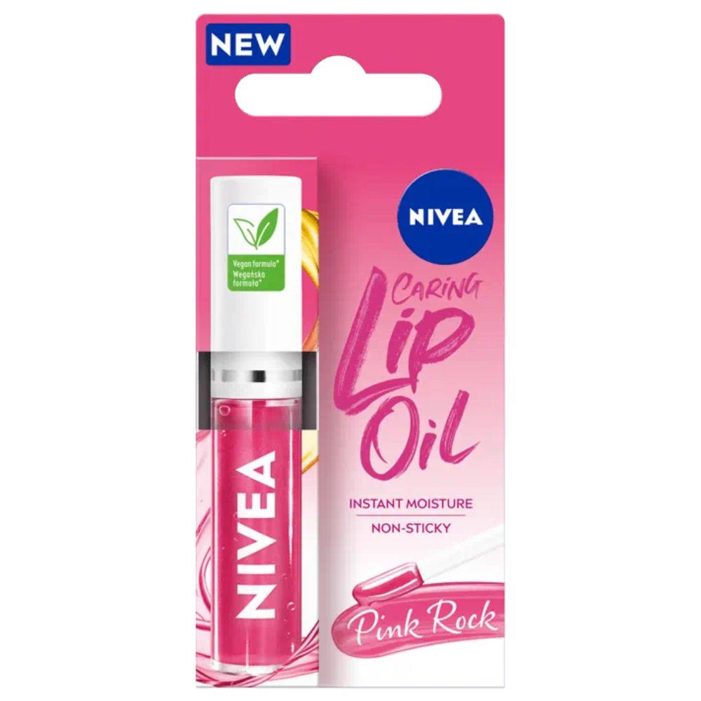 Nivea Caring Lip Oil Pink Rock pielęgnujący olejek do ust 5,5 ml