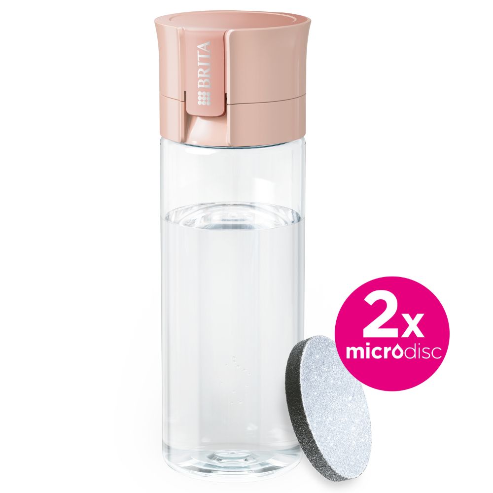 Brita butelka Vital pastelowy brzoskwiniowy + 2 wkłady filtrujące MicroDisc 1 sztuka