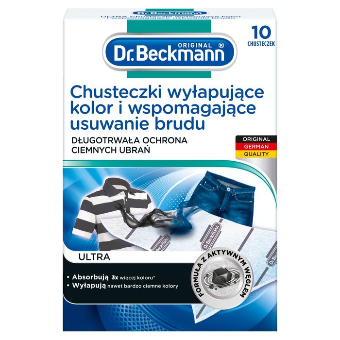 Dr. Beckmann Ultra Chusteczki wyłapujące kolor i wspomagające usuwanie brudu 10 sztuk main product photo