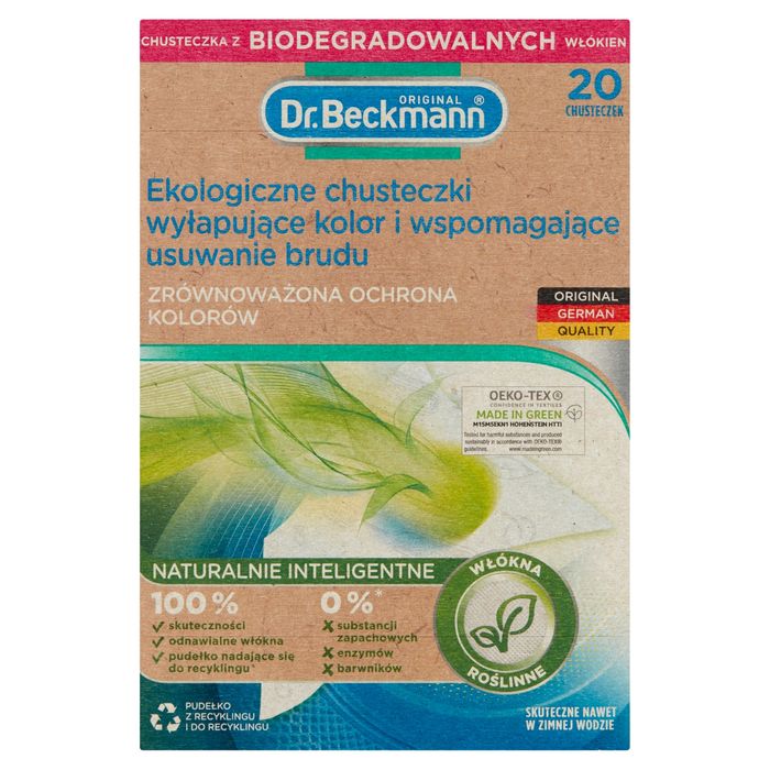 Dr. Beckmann Ekologiczne chusteczki wyłapujące kolor i wspomagające usuwanie brudu 20 sztuk main product photo