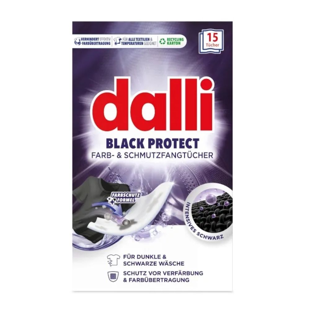 Dalli Black Protect Chusteczki do prania czarnych tkanin 15 szt