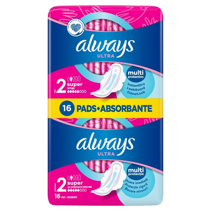 Always Ultra Super (R2) Ze Skrzydełkami Podpaski Sztuk main product photo