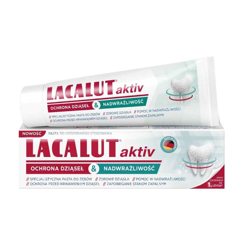 Lacalut Aktiv Ochrona Dziąseł pasta do zębów 75 ml