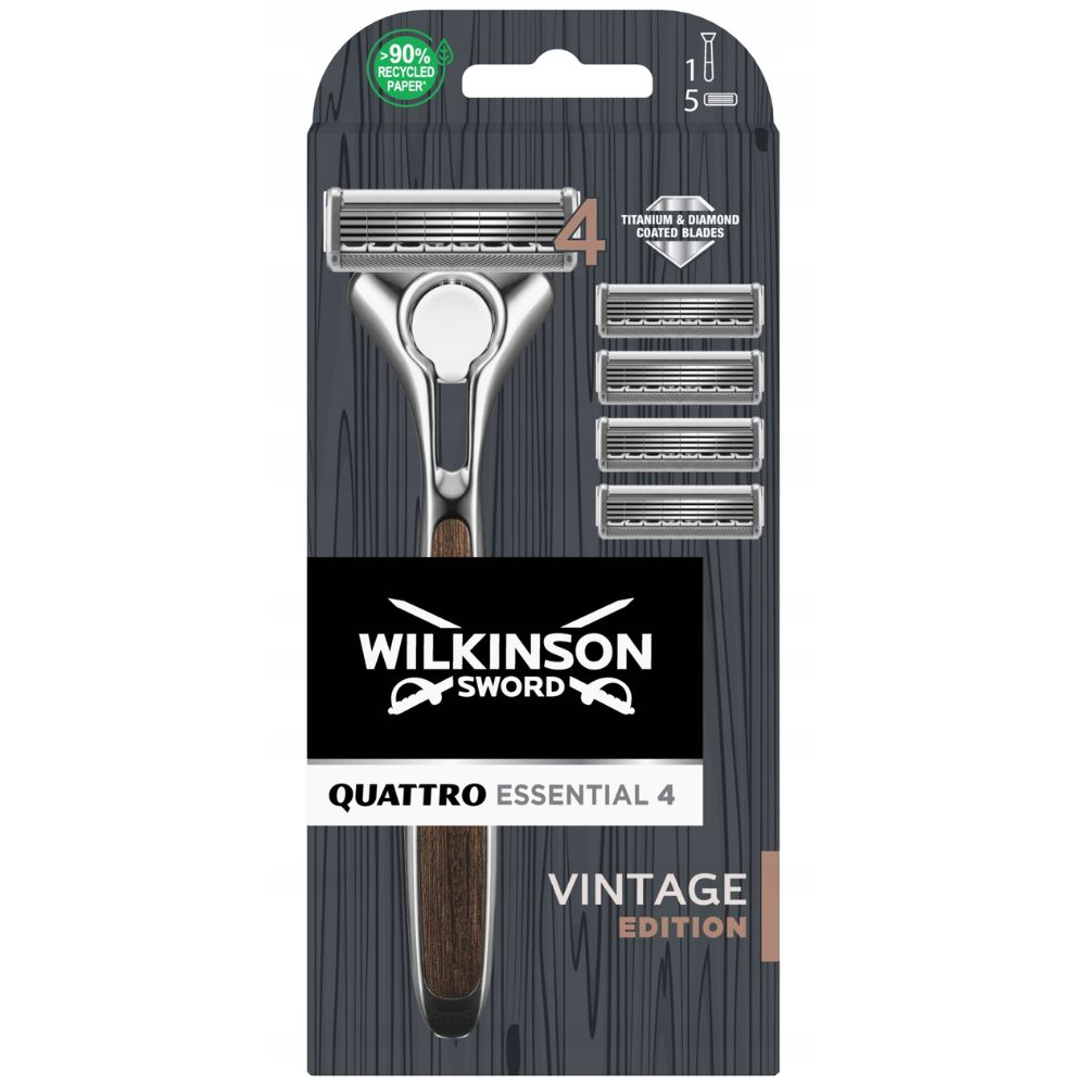 Wilkinson Sword Quattro Essential 4 Vintage Edition maszynka do golenia 1 sztuka